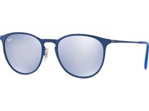 Ray-Ban 0RB3539 Full Rim Phantos Unisex Sunglasses - Size 54 (Blue Light Flash Grey/Rubber Eletric Blue)