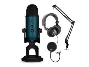 Blue Microphones Yeti Teal USB Mic with Knox Boom Arm, Pop Filter and Headphones Blue Microphones Yeti Teal USB Mic with Knox Boom Arm, Pop Filter and Headphones