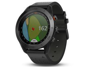 Garmin Approach S60 Premium GPS golf watch with black leather band Garmin Approach S60 Premium GPS golf watch with black leather band