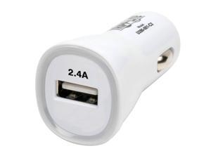 Tripp Lite U280-001-C2 White USB Tablet / Phone Car Charger, 5V / 2.4A Tripp Lite U280-001-C2 White USB Tablet / Phone Car Charger, 5V / 2.4A