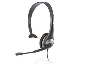 Cyber Acoustics Gray Mono Headset w/ Y-Adapter & Microphone (AC-104) - Cyber Acoustics Gray Mono Headset w/ Y-Adapter & Microphone (AC-104) -