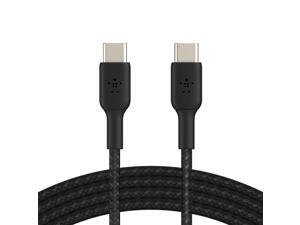 Belkin CAB004bt1MBK 3.3 ft. Black Boost Charge Braided USB-C to USB-C Cable Belkin CAB004bt1MBK 3.3 ft. Black Boost Charge Braided USB-C to USB-C Cable
