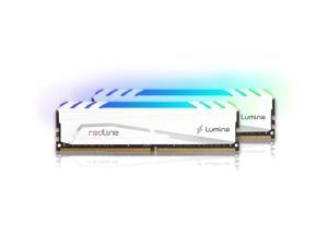 Mushkin - 64GB 2X32GB  DDR4-3200 UDIMM PC4-25600 -3200MHz-  16-18-18-38  Redline Lumina White Model MLB4C320GJJM32GX2