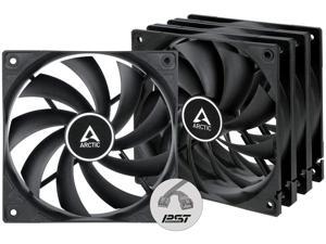 ARCTIC F12 PWM PST (4 Pack) - 120 mm PWM PST Case Fan with PWM Sharing Technology (PST), Value Pack, Very Quiet Motor, Computer, Fan Speed: 230-1350 RPM - Black Model ACFAN00260A