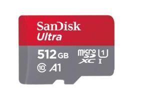 SanDisk 512GB Ultra Class 10/UHS-I (U1) microSDXC 150 MB/s Read 10 MB/s Write 1 Pack