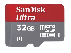 SanDisk 32GB Mobile Ultra microSDHC Class 10 UHS-1 30MB/s Memory Card with SD Adapter Model SDSDQUA-032G-U46A