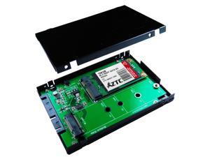 ZTC 2-in-1 Sky 2.5" Enclosure M.2 (NGFF) or mSATA SSD to SATA III Board Adapter. Multi Size Fit with High Speed 6.0GB/s. Model ZTC-EN005