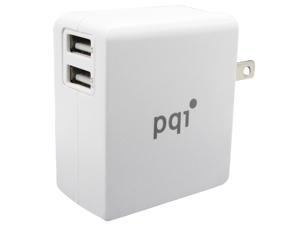 PQI i-Charger Mini 18W Phone and Tablet USB Charger (2.4A + 1.0A Output) UK 3-pin Edition Model 6PCZ-009R0003A