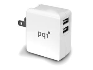PQI i-Charger Mini 18W Phone and Tablet USB Charger 2.4A + 1.0A Output US Edition Model 6PCZ-009R0002A