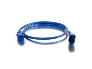 C2G 17486 18 AWG Power Cord - C14 to C13, Blue (3 Feet, 0.91 Meters)