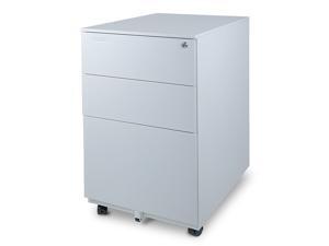 Aurora FC-103WT Modern SOHO Design 3-Drawer Metal Mobile File Cabinet with Lock Key Sliding Drawer, White, Fully assembled, Ready to use Aurora FC-103WT Modern SOHO Design 3-Drawer Metal Mobile File Cabinet with Lock Key Sliding Drawer, White, Fully assembled, Ready to use
