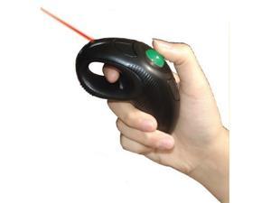 AGPTek Wireless HandHeld USB Finger Trackball Mouse with Laser Pointer (Black)