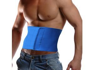 Waist Trimmer Wrap Fat Cellulite Burner Body Leg Slimming Shaper Exercise Belt (Blue)