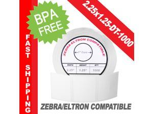 Zebra/Eltron-Compatible 2.25 x 1.25 Labels (2-1/4" x 1-1/4") -- BPA Free! (1 Roll; 1,000 Labels per Roll)
