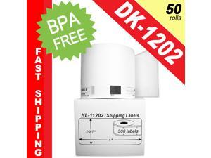 BROTHER-Compatible DK-1202 Shipping Labels (2-3/7" x 4"; 62mm*100mm) -- BPA Free! (50 Rolls; 300 Labels per Roll) BROTHER-Compatible DK-1202 Shipping Labels (2-3/7" x 4"; 62mm*100mm) -- BPA Free! (50 Rolls; 300 Labels per Roll)