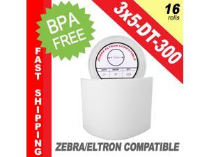 Zebra/Eltron-Compatible 3 x 5 Labels (3" x 5") -- BPA Free! (16 Rolls; 300 Labels per Roll) Zebra/Eltron-Compatible 3 x 5 Labels (3" x 5") -- BPA Free! (16 Rolls; 300 Labels per Roll)