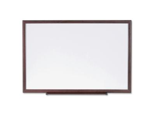 Lorell Dry-Erase Board Wood Frame 3'x2' Brown/White 84167
