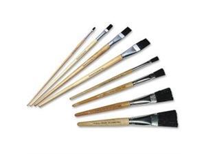 Long Handle Easel Brush Size 4 Natural Bristle Flat 12/Pack Long Handle Easel Brush Size 4 Natural Bristle Flat 12/Pack