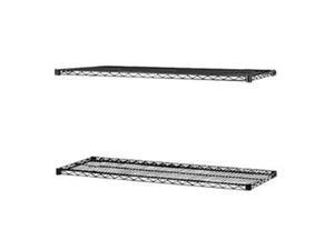 Lorell Extra Shelves f/ Wire Shelving 36"x18" 2/CT BK 69146