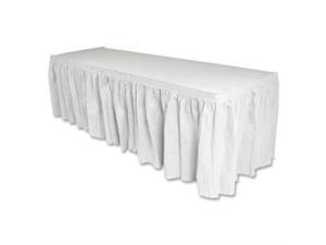 Table Skirting Pleated Polyester 29"x14 ft. White Table Skirting Pleated Polyester 29"x14 ft. White