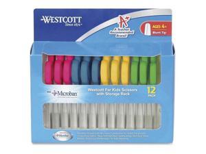Westcott Kids Scissors with Antimicrobial Protection 5" Blunt 12/Pack 14871