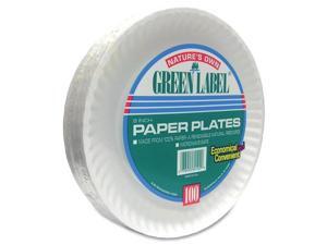Paper Plates, Green Label, 9" Plate, 1200/CT, White Paper Plates, Green Label, 9" Plate, 1200/CT, White