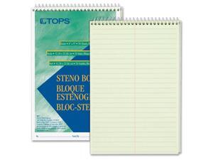Tops Steno Book Gregg Rule 70 Sheets/PD 6"x9" GN Tint 8011 Tops Steno Book Gregg Rule 70 Sheets/PD 6"x9" GN Tint 8011