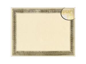 12/Pack 8-1/2 x 11 Gold Flourish Border Foil Enhanced Certificates 