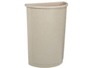 RUBBERMAID FG352000BEIG 21 gal. Beige Half Round LLDPE Half-Round Trash Can