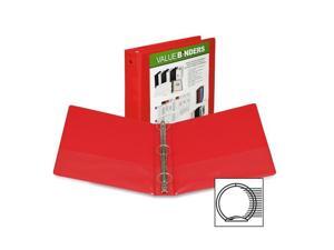 Samsill View Binder Round Ring 1" Capacity 11"x8-1/2" Red 18533 Samsill View Binder Round Ring 1" Capacity 11"x8-1/2" Red 18533