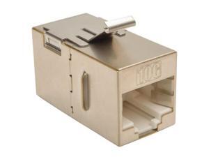Tripp Lite Cat6a Straight-Through Modular Shielded In-Line Snap-In Coupler (RJ45 F/F)