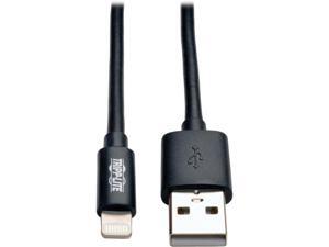 Tripp Lite M100010BK Black USB Sync/Charge Cable with Lightning Connector Tripp Lite M100010BK Black USB Sync/Charge Cable with Lightning Connector
