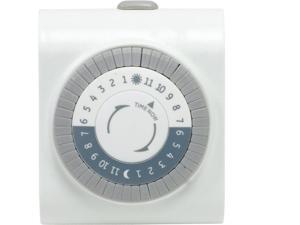 GE 24-Hour Big Button Mechanical Timer, White GE 24-Hour Big Button Mechanical Timer, White
