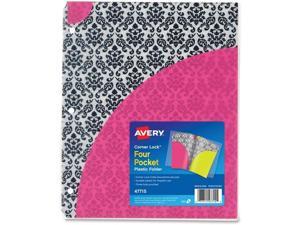 Avery AVE47715 FOLDER,CORNRLCK,4PKT,DAMASK, COLOR: MULTI - 47715 Avery AVE47715 FOLDER,CORNRLCK,4PKT,DAMASK, COLOR: MULTI - 47715