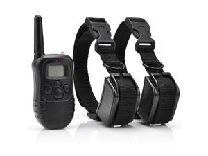 Rechargeable Waterproof Dog Pet Training Collar Shock Vibrate LCD Remote for 2 Dogs 300m 100LV Rechargeable Waterproof Dog Pet Training Collar Shock Vibrate LCD Remote for 2 Dogs 300m 100LV