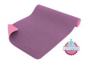 Prosource Fit Natura TPE Yoga Mat 1/4" Thick, 72" Long, Reversible with High-Density Cushion & Non-slip Texture, Eco-conscious & Hygienic