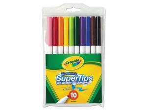Crayola Washable SuperTips Markers Assorted 10/Pack 588610 Crayola Washable SuperTips Markers Assorted 10/Pack 588610