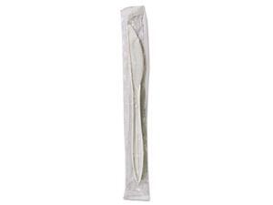 Mediumweight Wrapped Polypropylene Cutlery Knives White 1000/Carton Mediumweight Wrapped Polypropylene Cutlery Knives White 1000/Carton