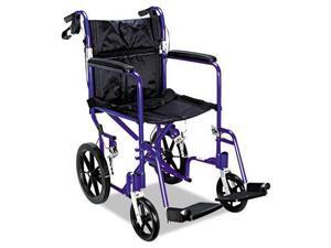 Medline Excel Deluxe Aluminum Transport Wheelchair 19w x 16d 300lb Cap Medline Excel Deluxe Aluminum Transport Wheelchair 19w x 16d 300lb Cap