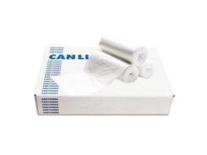 Boardwalk Waste Can Liners 8-10gal 24 x 23 .4mil White 25 Bags/Roll 20 Rolls