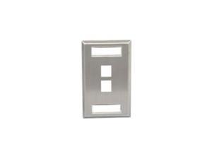 ICC IC107S02SS FACEPLATE, ID, STAINLESS, 1-GANG, 2-PORT ICC IC107S02SS FACEPLATE, ID, STAINLESS, 1-GANG, 2-PORT