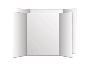 Geographics 27136 Too Cool Tri-Fold Poster Board, 28 x 40, White/White, 12/Carton