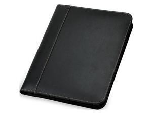 SAMSILL LEATHER ZIP PADFOLIO BLACK SAMSILL LEATHER ZIP PADFOLIO BLACK