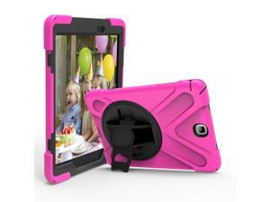KIQ Heavy Duty Military Durability Shield Case, Tablet Cover, Kickstand, Shoulder Strap, Kickstand,, Palmstrap, Dual-Layer Protection For Samsung Galaxy Tab A 9.7 SM-T550 (Hot Pink) KIQ Heavy Duty Military Durability Shield Case, Tablet Cover, Kickstand, Shoulder Strap, Kickstand,, Palmstrap, Dual-Layer Protection For Samsung Galaxy Tab A 9.7 SM-T550 (Hot Pink)