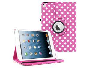 iPad 9.7 5th 6th Gen Case, KIQ PU Leather Multi-View Protection Case Cover Holder Stand For Apple iPad 9.7 5th/6th Generation [2017/2018] (Polka Dot Pink)
