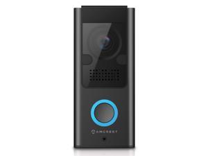 Amcrest Video Doorbell Camera, 2.4 GHz Wi-Fi Doorbell Camera, IP55 Weatherproof, Two-Way Audio, 140º Wide Angle, AD110 Amcrest Video Doorbell Camera, 2.4 GHz Wi-Fi Doorbell Camera, IP55 Weatherproof, Two-Way Audio, 140º Wide Angle, AD110