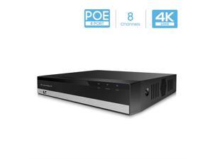 Amcrest NV2108E-HS 8CH PoE NVR 4K/6MP/5MP/4MP/3MP/1080P Network Video Recorder, 8-Channels, Supports 8 x 4K IP Cameras, HDD Not Included (Supports up to 6TB Hard Drive)