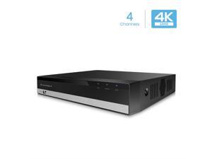 Amcrest NV2104-HS 4CH NVR 4K/6MP/5MP/4MP/3MP/1080P Network Video Recorder, 4-Channels, No PoE Ports, Supports 4 x 4K IP Cameras, HDD Not Included (Supports up to 6TB Hard Drive) (No Built-in WiFi)
