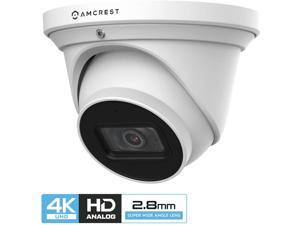 Amcrest UltraHD 4K Dome Outdoor Security Camera, 4K (8-Megapixel), Analog Camera, 164ft Night Vision, IP67 Weatherproof Housing, 2.8mm Lens 110° Wide Angle, Built-in Microphone, White (AMC4KDM28-W) Amcrest UltraHD 4K Dome Outdoor Security Camera, 4K (8-Megapixel), Analog Camera, 164ft Night Vision, IP67 Weatherproof Housing, 2.8mm Lens 110° Wide Angle, Built-in Microphone, White (AMC4KDM28-W)