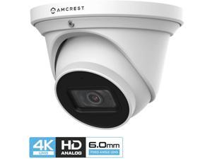 Amcrest UltraHD 4K Dome Outdoor Security Camera, 4K (8-Megapixel), Analog Camera, 164ft Night Vision, IP67 Weatherproof Housing, 6mm Lens 55° Wide Angle, Built-in Microphone, White (AMC4KDM6-W) Amcrest UltraHD 4K Dome Outdoor Security Camera, 4K (8-Megapixel), Analog Camera, 164ft Night Vision, IP67 Weatherproof Housing, 6mm Lens 55° Wide Angle, Built-in Microphone, White (AMC4KDM6-W)